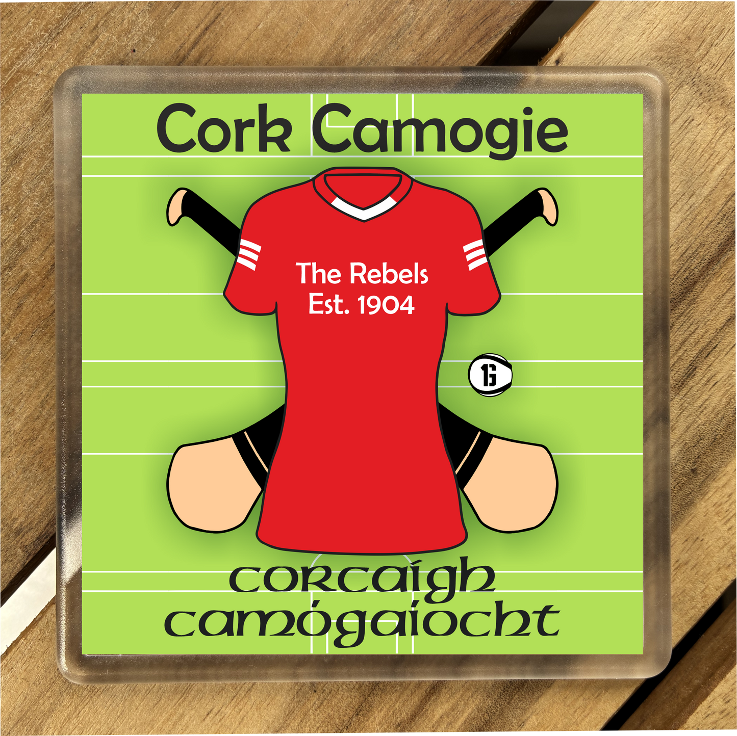 County Cork GAA Coasters. Hurling, Camogie, Gaelic Football, & Ladies Gaelic Football. Gaelic Games, drinks coasters.
