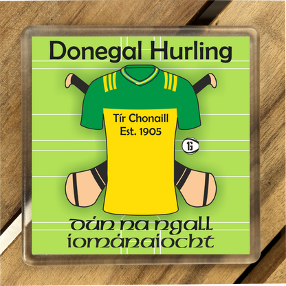 County Donegal Coasters. Hurling, Camogie, Gaelic Football, & Ladies Gaelic Football. Gaelic Games, drinks coasters.