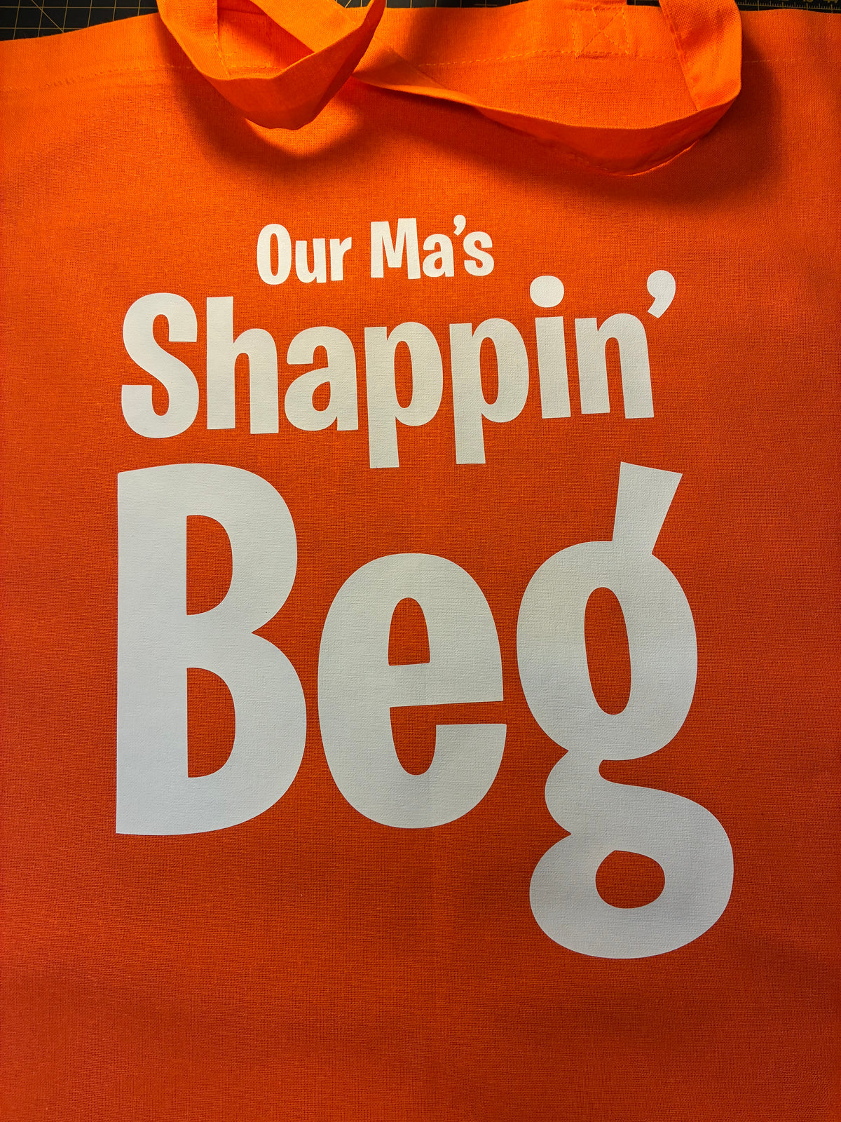 Our Ma's Shappin' Beg - Short Handled Tote Bag - Armagh