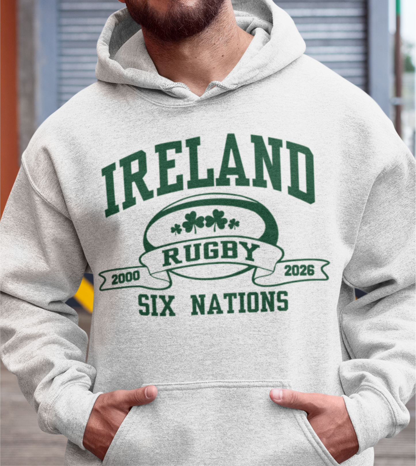 2026 Six Nations Ireland (Irish) Rugby Hoodie - Adult Sizes