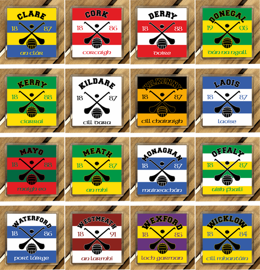 Gaelic Games (GAA) County Colours Plastic Coaster (single) - All Irish Counties Available. Hurling Camogie Gaelic Football Ladies Gaelic Football (Copy)