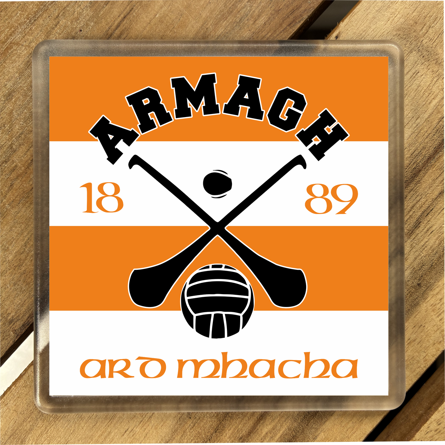 Gaelic Games (GAA) County Colours Plastic Coaster (single) - All Irish Counties Available. Hurling Camogie Gaelic Football Ladies Gaelic Football (Copy)