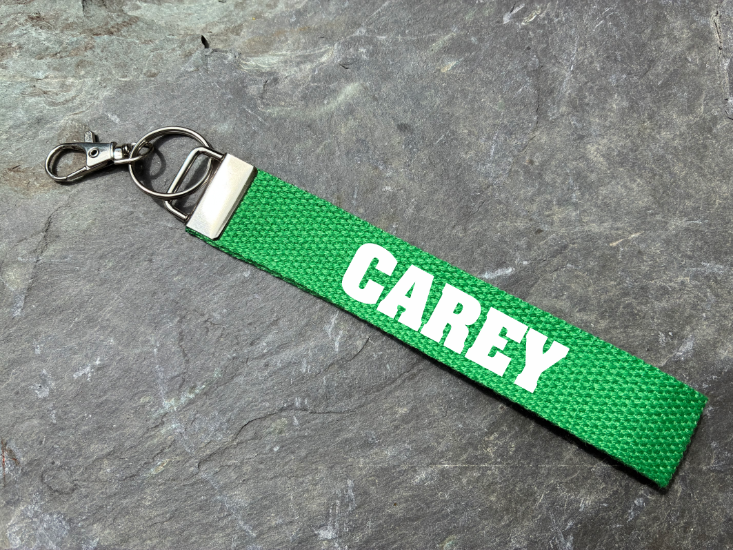 Carey, Co. Antrim, Gaelic Games Wristlet/Keyring/Keyfob - GAA - Hurling, Camogie, Football, Ladies Football & Handball. Wrist Lanyard.
