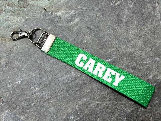 Carey, Co. Antrim, Gaelic Games Wristlet/Keyring/Keyfob - GAA - Hurling, Camogie, Football, Ladies Football & Handball. Wrist Lanyard.