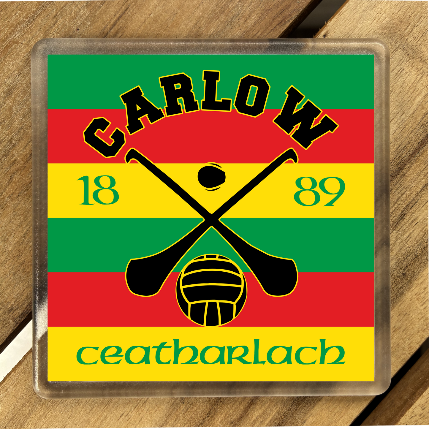 Gaelic Games (GAA) County Colours Plastic Coaster (single) - All Irish Counties Available. Hurling Camogie Gaelic Football Ladies Gaelic Football (Copy)