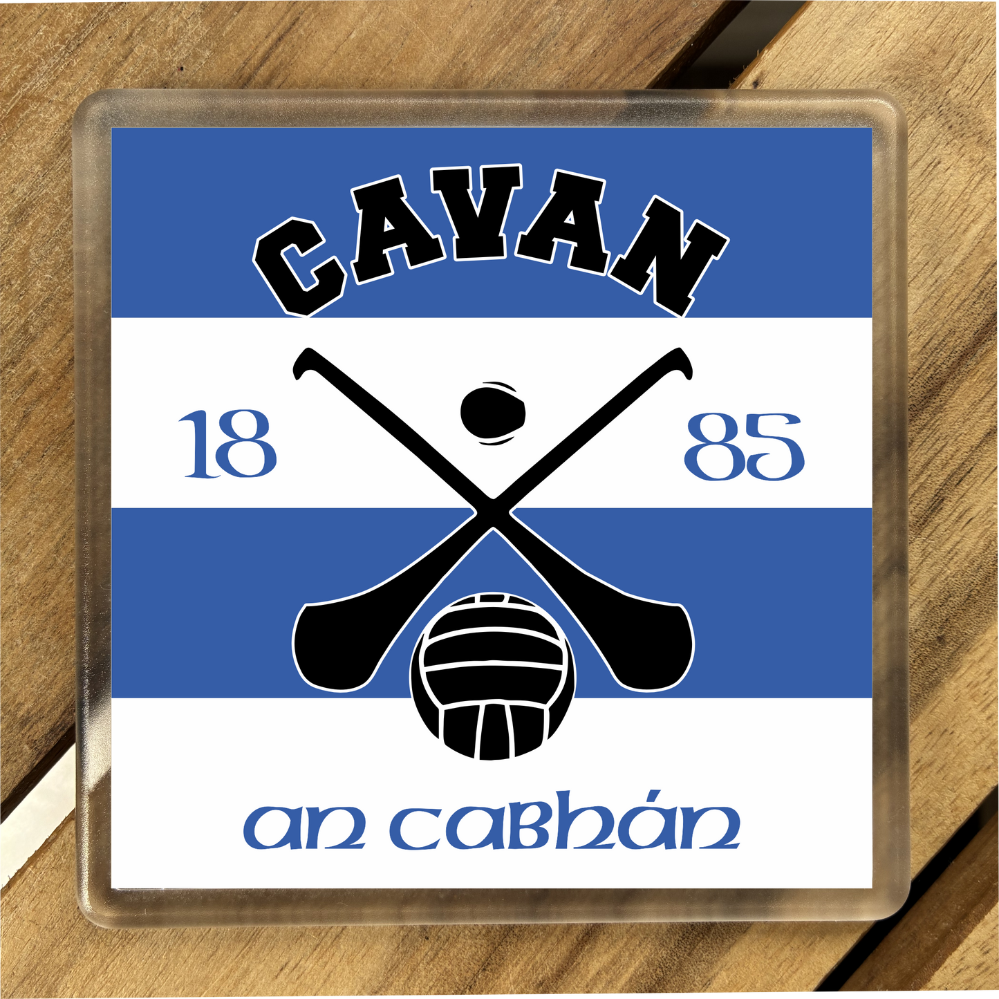 Gaelic Games (GAA) County Colours Plastic Coaster (single) - All Irish Counties Available. Hurling Camogie Gaelic Football Ladies Gaelic Football (Copy)