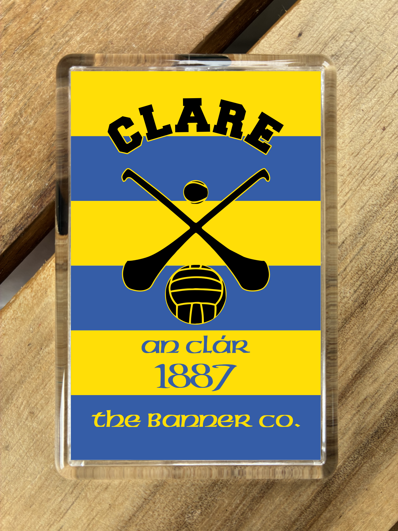 Gaelic Games (GAA) County Colours Plastic Fridge Magnet - All Irish Counties Available. Hurling Camogie Gaelic Football Ladies Gaelic Football