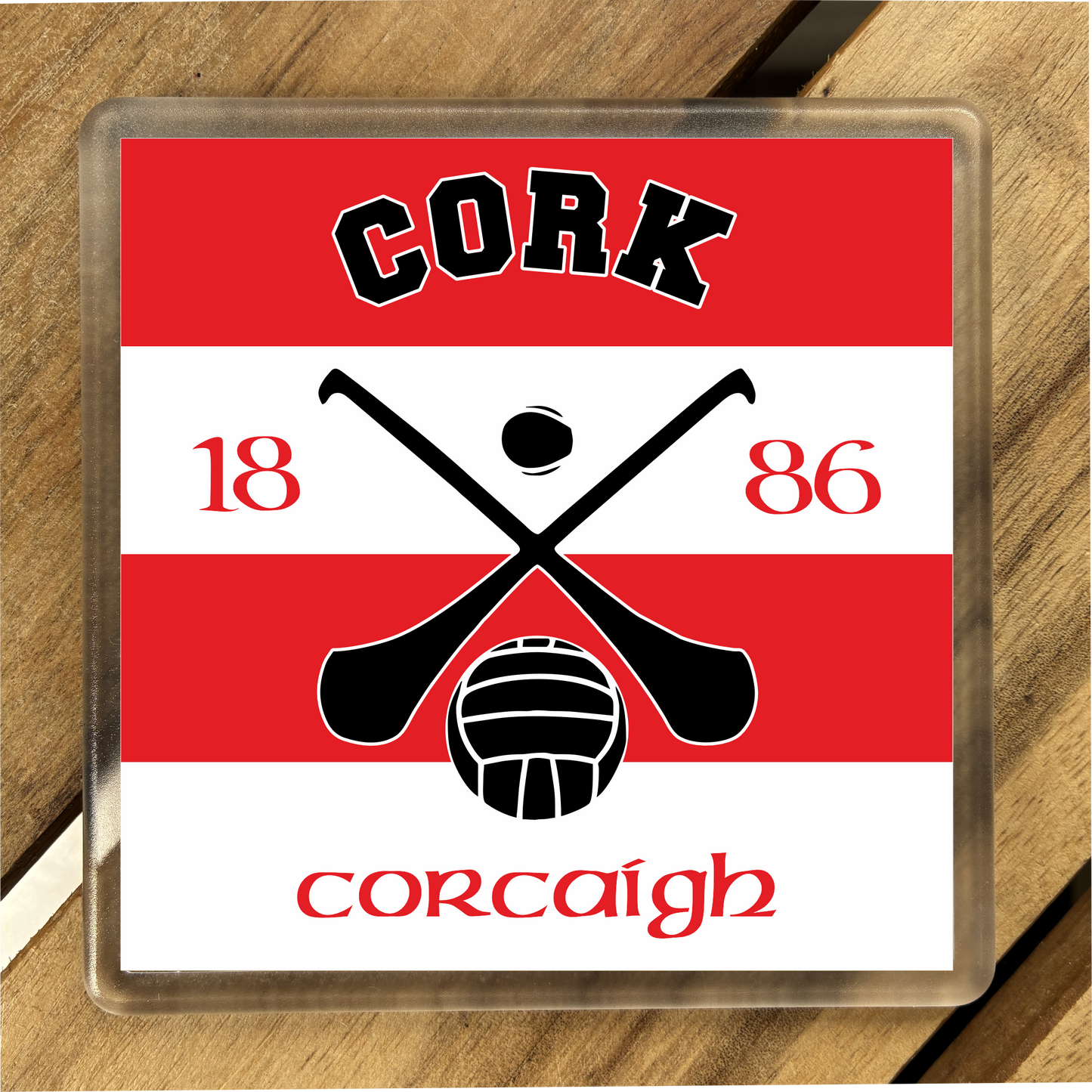 Gaelic Games (GAA) County Colours Plastic Coaster (single) - All Irish Counties Available. Hurling Camogie Gaelic Football Ladies Gaelic Football (Copy)