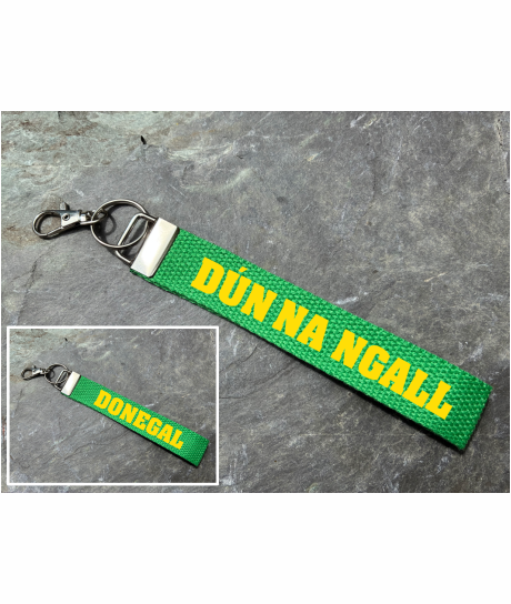 County Donegal/Dún Na Ngall Gaelic Games Wristlet/Keyring/Keyfob - GAA - Hurling, Camogie, Football, Ladies Football & Handball. Wrist Lanyard.