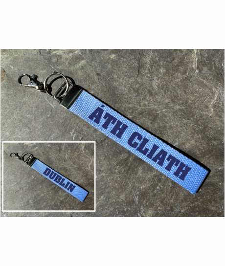 County Dublin/Áth Cliath Gaelic Games Wristlet/Keyring/Keyfob - GAA - Hurling, Camogie, Football, Ladies Football & Handball. Wrist Lanyard.