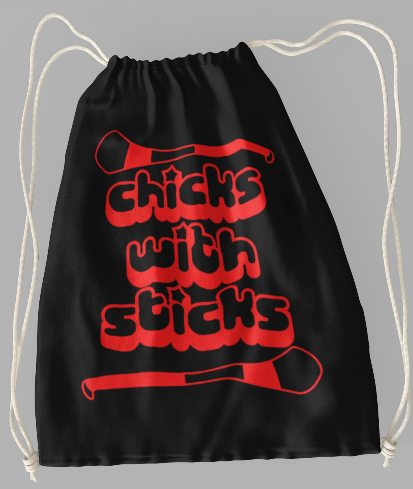 Down Camogie Chicks With Sticks Cotton Gymsac