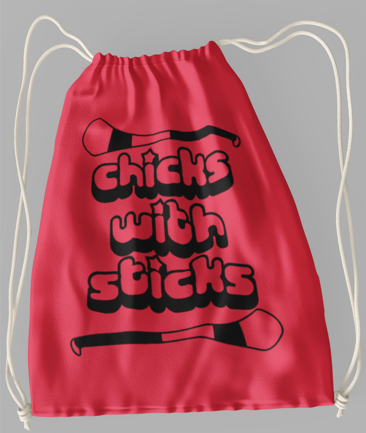 Down Camogie Chicks With Sticks Cotton Gymsac