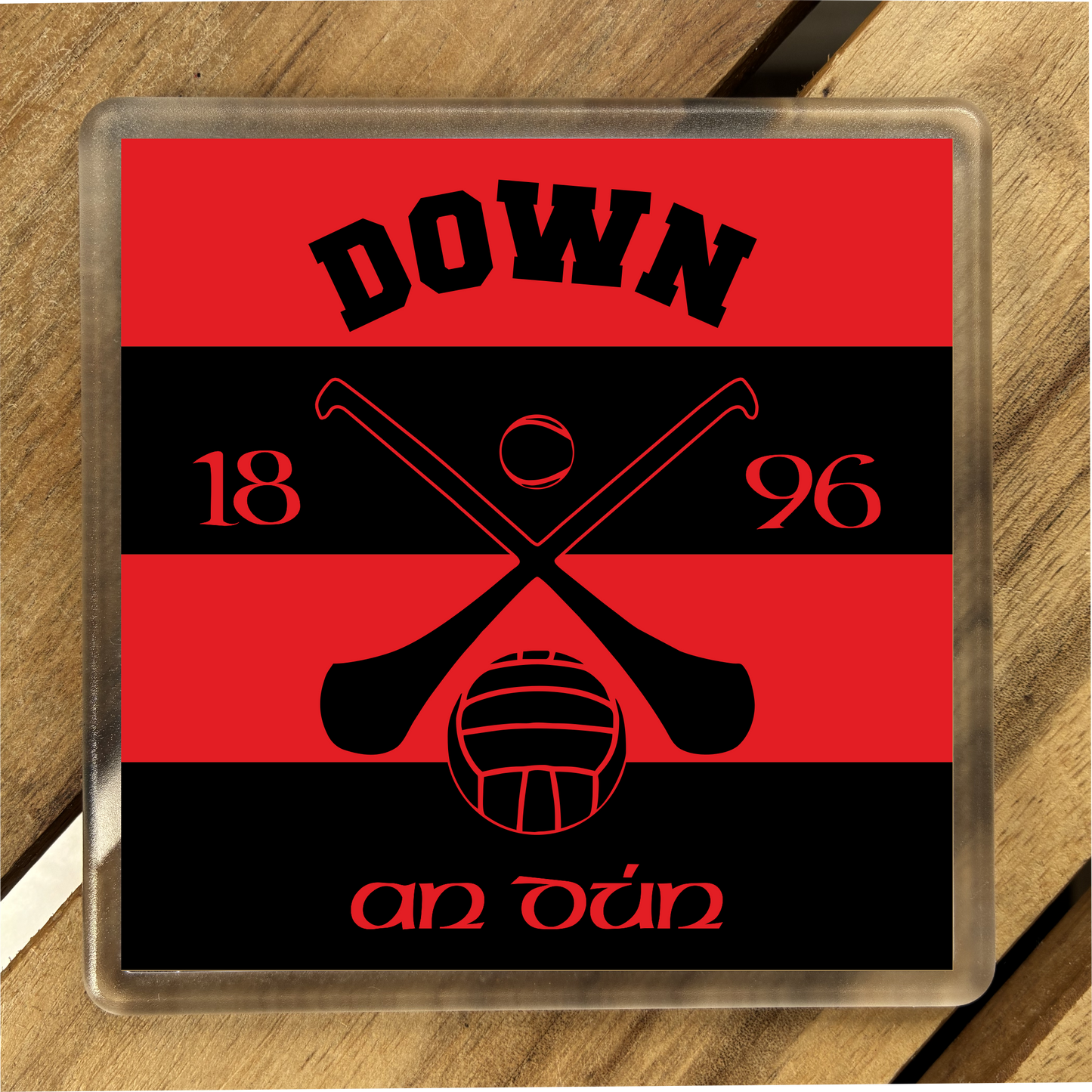 Gaelic Games (GAA) County Colours Plastic Coaster (single) - All Irish Counties Available. Hurling Camogie Gaelic Football Ladies Gaelic Football (Copy)