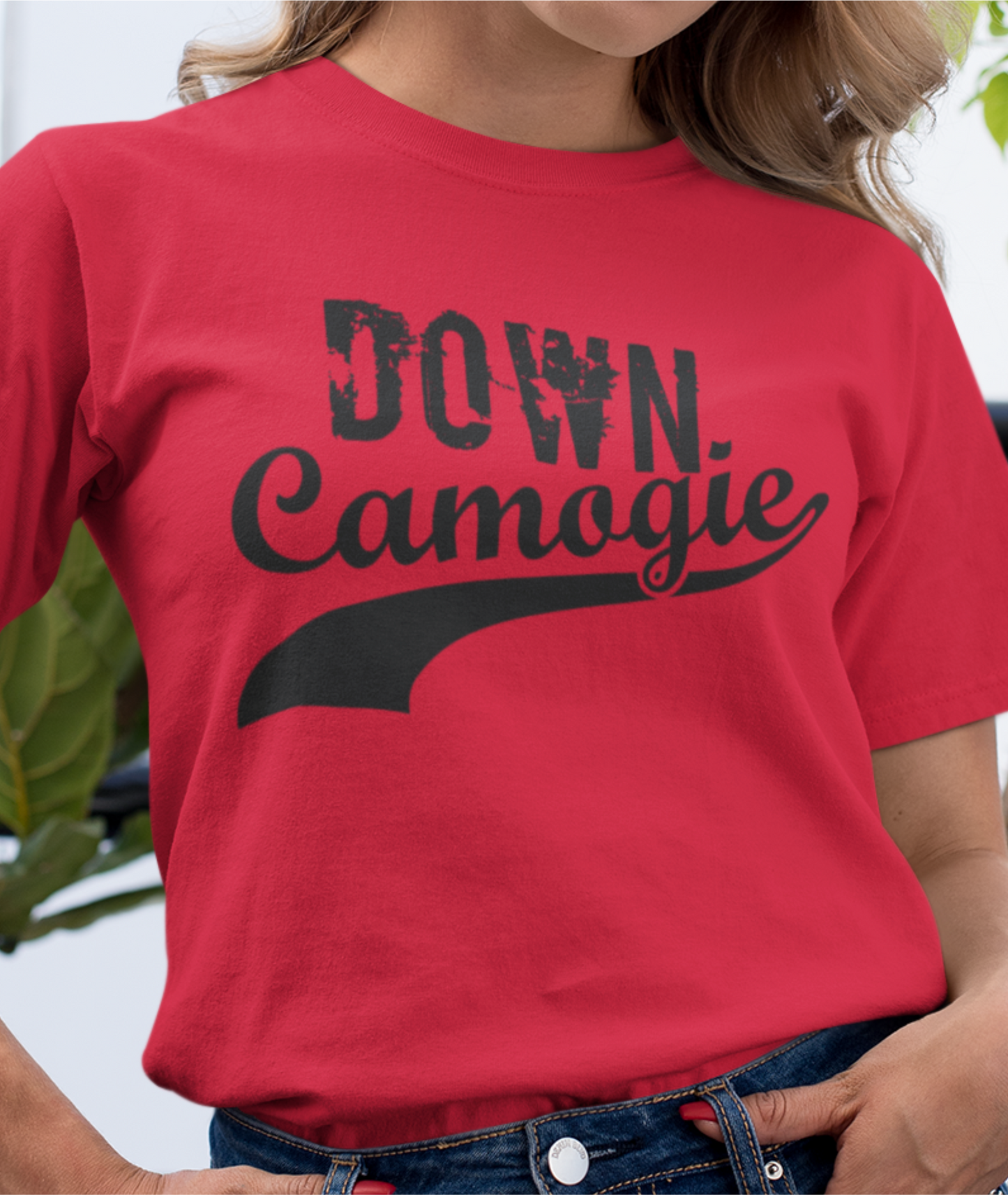 Down Camogie Grunge Swash T-Shirt Adult