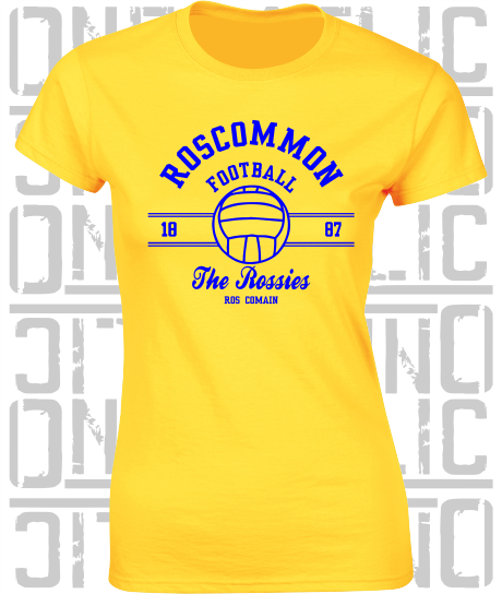 Gaelic Football - Ladies Skinny-Fit T-Shirt - Roscommon