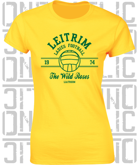 Ladies Gaelic Football LGF - Ladies Skinny-Fit T-Shirt - Leitrim