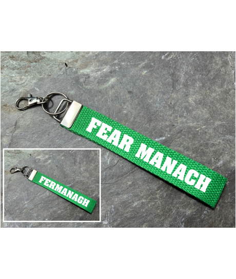 County Fermanagh/Fear Manach Gaelic Games Wristlet/Keyring/Keyfob - GAA - Hurling, Camogie, Football, Ladies Football & Handball. Wrist Lanyard.