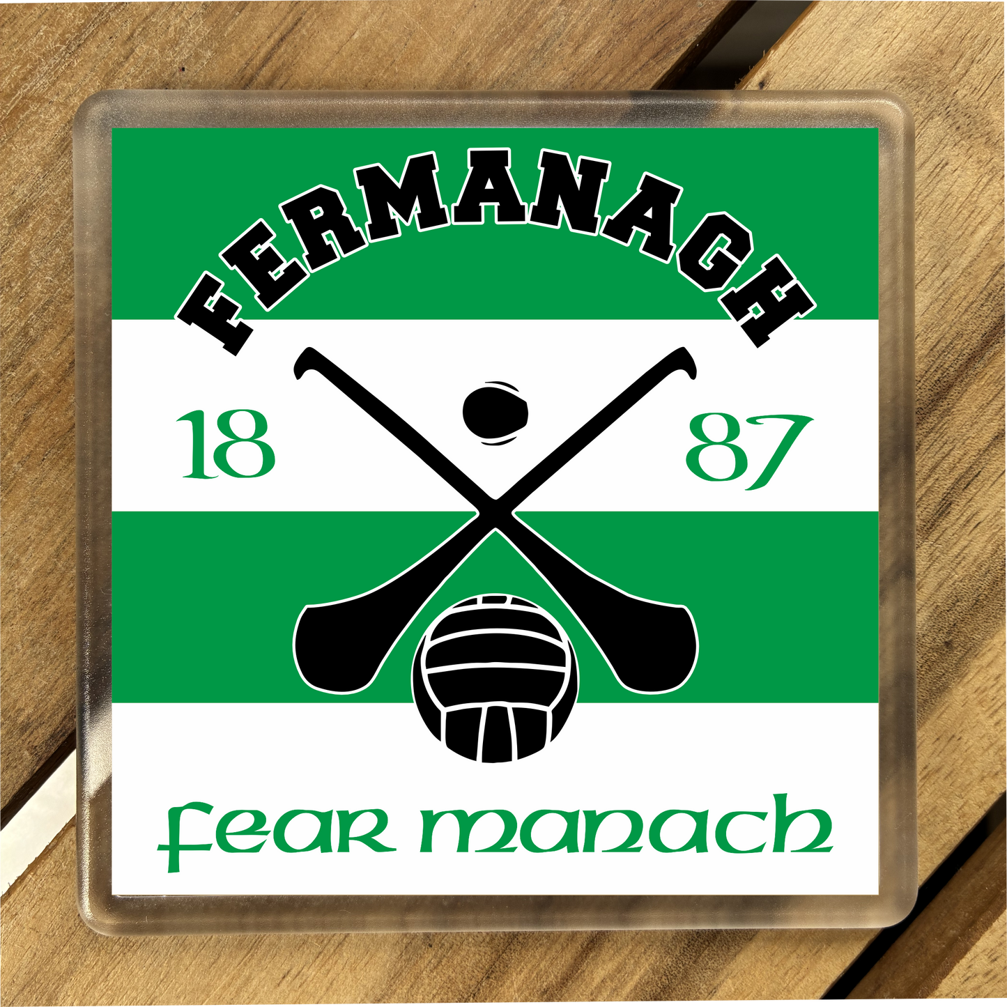 Gaelic Games (GAA) County Colours Plastic Coaster (single) - All Irish Counties Available. Hurling Camogie Gaelic Football Ladies Gaelic Football (Copy)