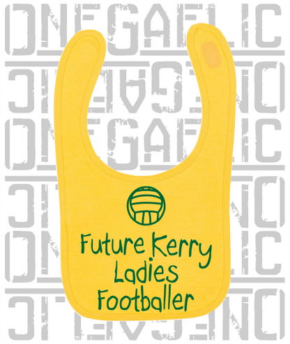 Future Kerry Ladies Footballer Baby Bib - Ladies Gaelic Football