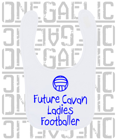 Future Ladies Footballer Baby Bib - Ladies Gaelic Football - All Counties Available
