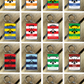 Set of 96 Plastic Irish County Keyrings
