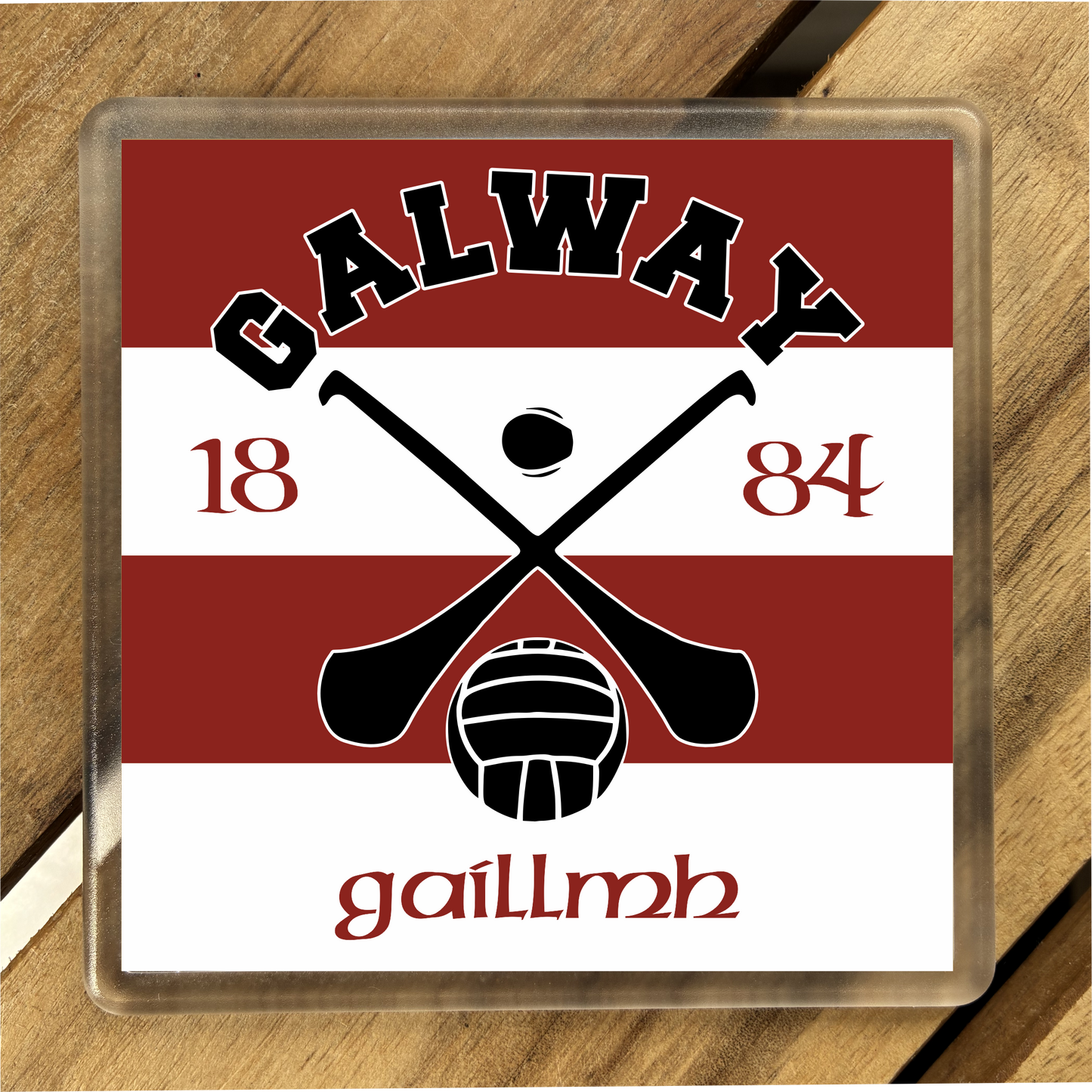 Gaelic Games (GAA) County Colours Plastic Coaster (single) - All Irish Counties Available. Hurling Camogie Gaelic Football Ladies Gaelic Football (Copy)