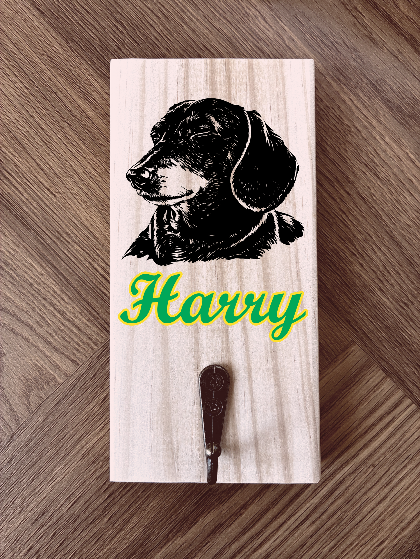 Personalised Dog Lead Holder/Hook - Your County or Club colours (made from reclaimed pallet wood)