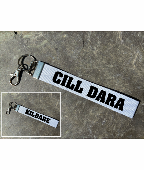 County Kildare/Cill Dara Gaelic Games Wristlet/Keyring/Keyfob - GAA - Hurling, Camogie, Football, Ladies Football & Handball. Wrist Lanyard.
