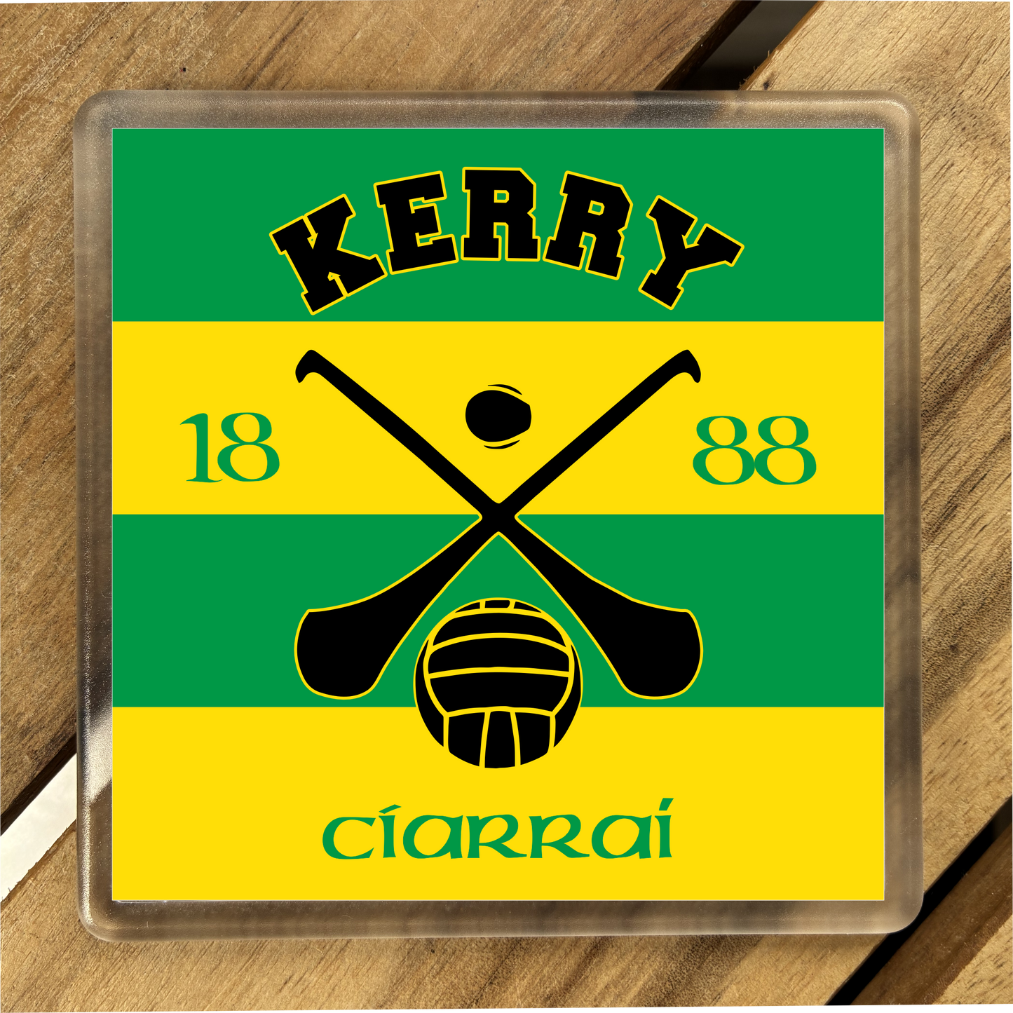 Gaelic Games (GAA) County Colours Plastic Coaster (single) - All Irish Counties Available. Hurling Camogie Gaelic Football Ladies Gaelic Football (Copy)