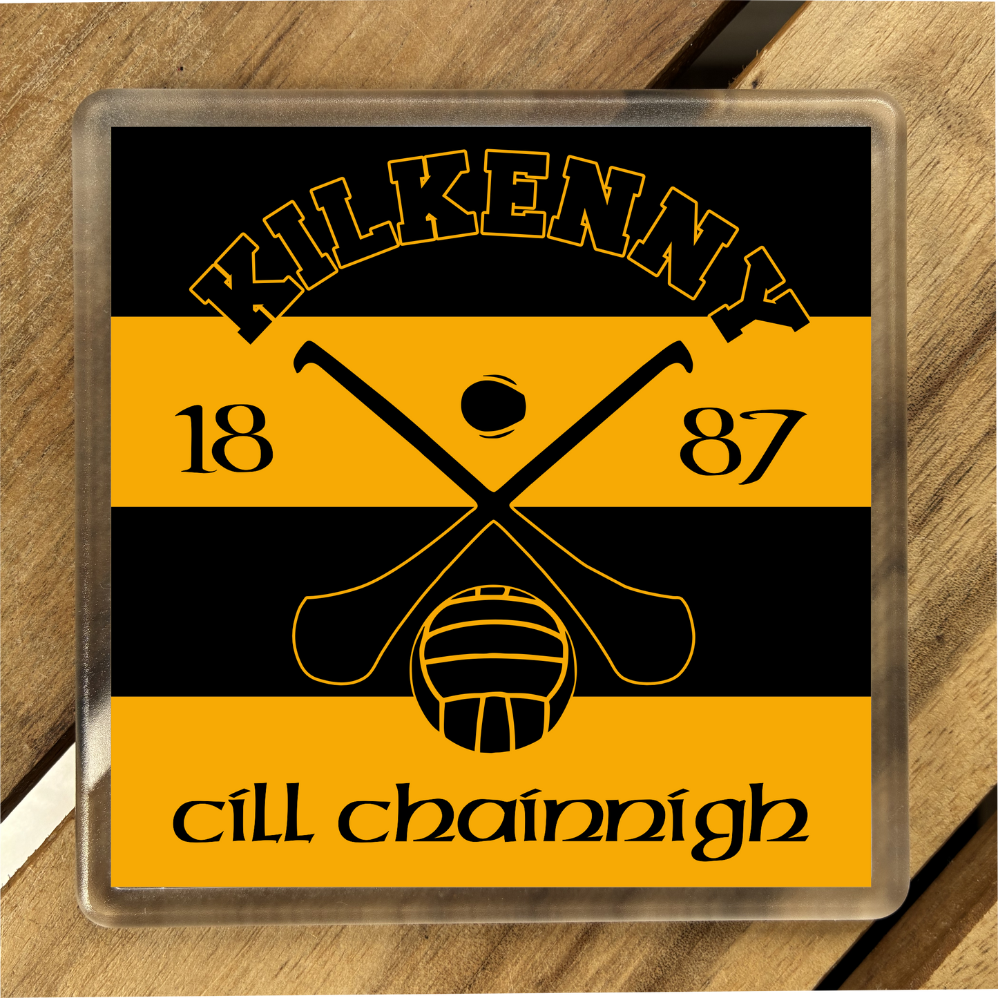 Gaelic Games (GAA) County Colours Plastic Coaster (single) - All Irish Counties Available. Hurling Camogie Gaelic Football Ladies Gaelic Football (Copy)