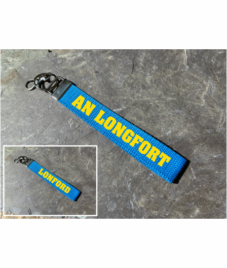 County Longford/An Longfort Gaelic Games Wristlet/Keyring/Keyfob - GAA - Hurling, Camogie, Football, Ladies Football & Handball. Wrist Lanyard.