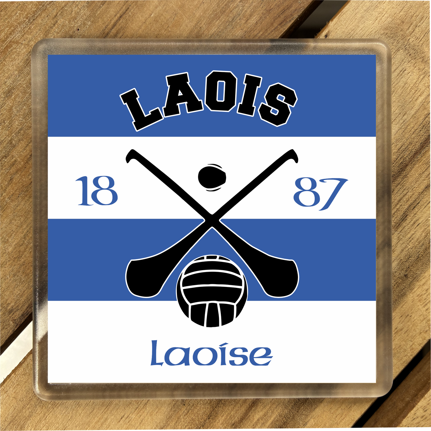 Gaelic Games (GAA) County Colours Plastic Coaster (single) - All Irish Counties Available. Hurling Camogie Gaelic Football Ladies Gaelic Football (Copy)