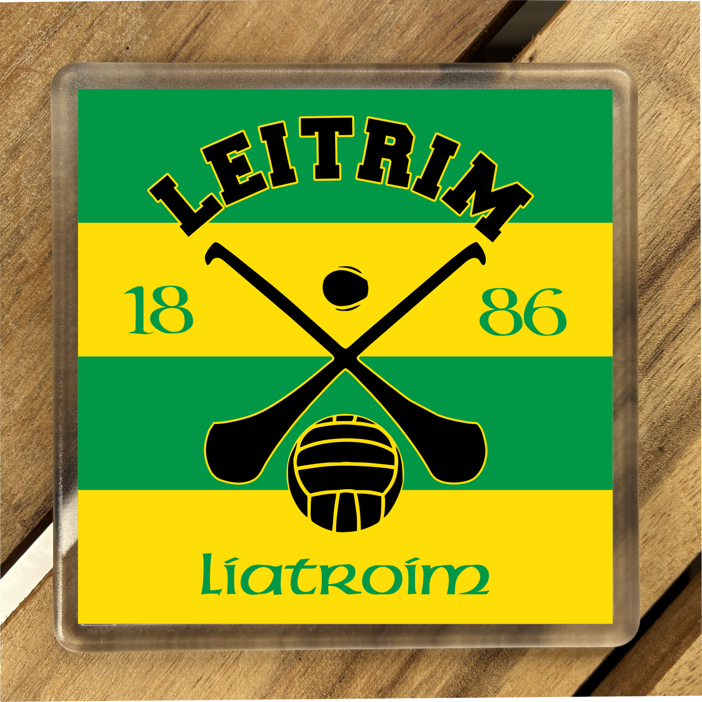 Gaelic Games (GAA) County Colours Plastic Coaster (single) - All Irish Counties Available. Hurling Camogie Gaelic Football Ladies Gaelic Football (Copy)