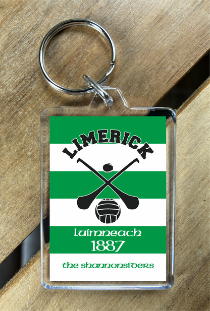Gaelic Games ( IRL) County Colours Plastic Keyring - All Irish Counties Available. Hurling Camogie Gaelic Football Ladies Gaelic Football