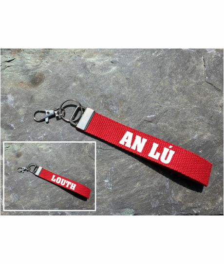 County Louth/An Lú Gaelic Games Wristlet/Keyring/Keyfob - GAA - Hurling, Camogie, Football, Ladies Football & Handball. Wrist Lanyard.