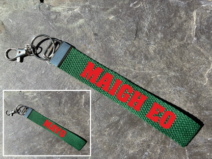 County Colours Gaelic Games Wristlet/Keyring/Keyfob -  IRL - Hurling, Camogie, Football, Ladies Football & Handball. Wrist Lanyard.