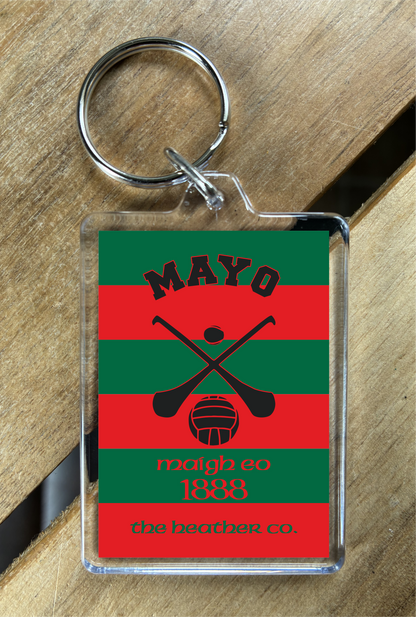 Gaelic Games ( IRL) County Colours Plastic Keyring - All Irish Counties Available. Hurling Camogie Gaelic Football Ladies Gaelic Football