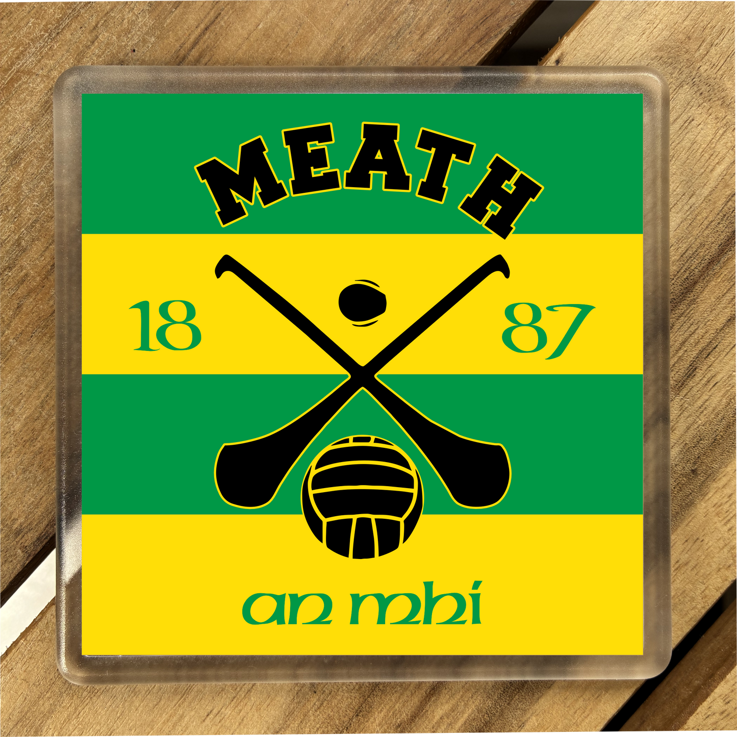Gaelic Games (GAA) County Colours Plastic Coaster (single) - All Irish Counties Available. Hurling Camogie Gaelic Football Ladies Gaelic Football (Copy)