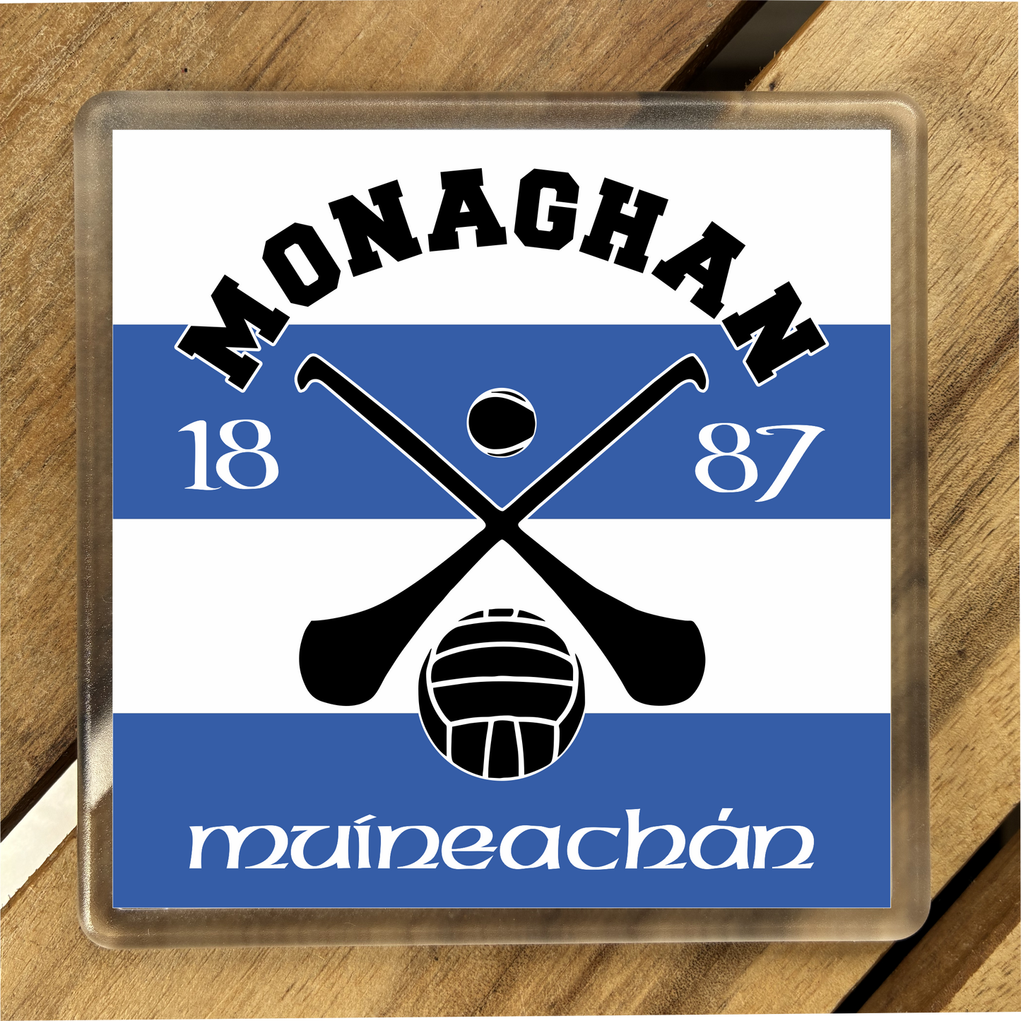 Gaelic Games (GAA) County Colours Plastic Coaster (single) - All Irish Counties Available. Hurling Camogie Gaelic Football Ladies Gaelic Football (Copy)