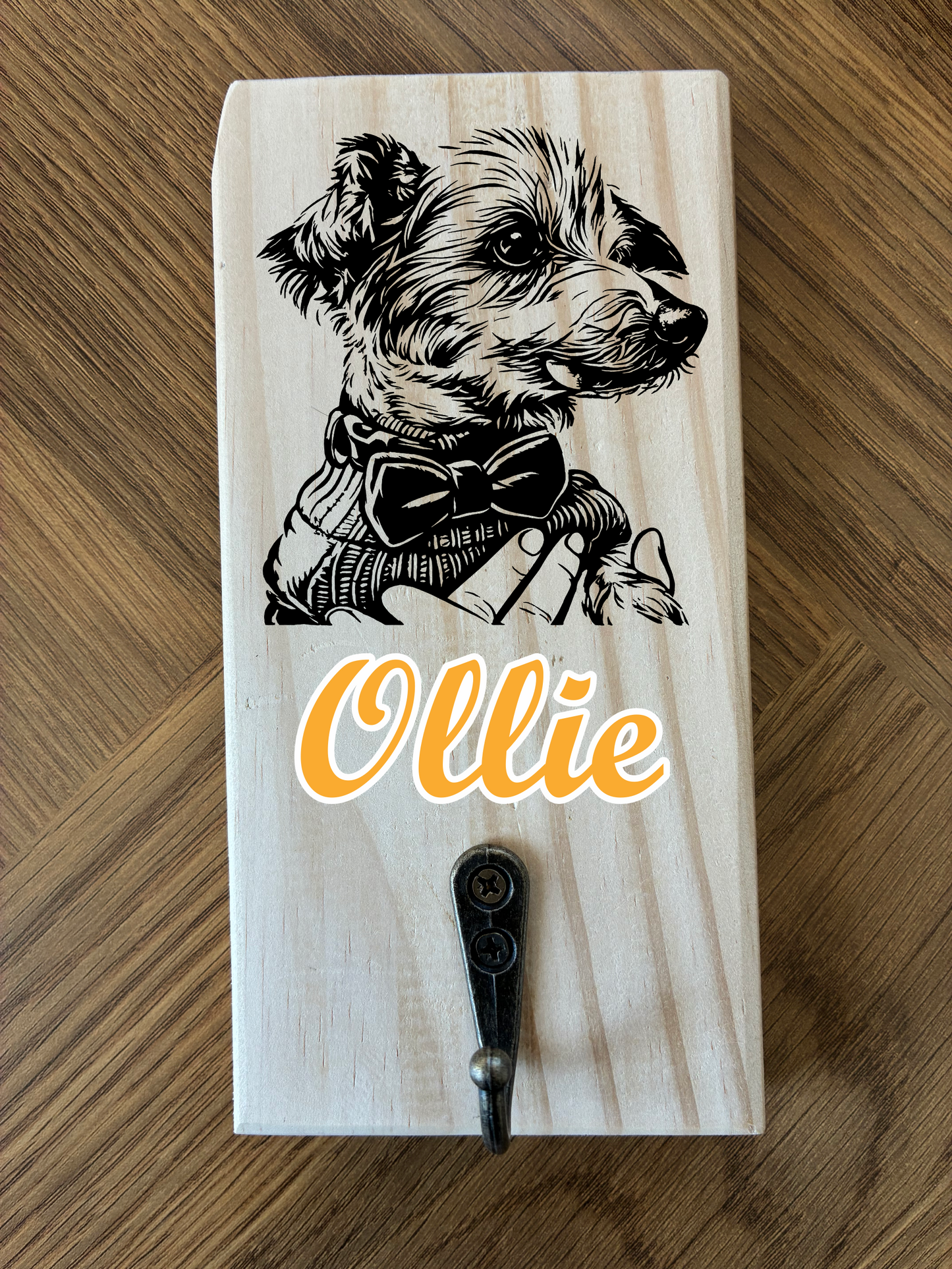 Personalised Dog Lead Holder/Hook - Your County or Club colours (made from reclaimed pallet wood)