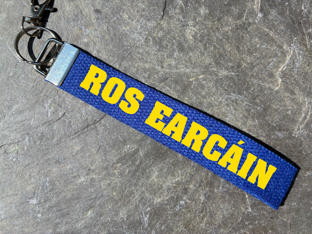 Rasharkin, Co. Antrim, Gaelic Games Wristlet/Keyring/Keyfob - GAA - Hurling, Camogie, Football, Ladies Football & Handball. Wrist Lanyard.