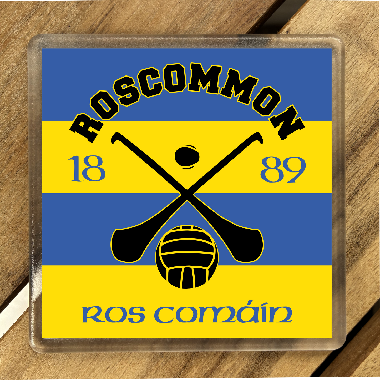 Gaelic Games (GAA) County Colours Plastic Coaster (single) - All Irish Counties Available. Hurling Camogie Gaelic Football Ladies Gaelic Football (Copy)