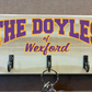 Personalised Family Name and County/Club Key Holder/Hooks (made from reclaimed pallet wood)