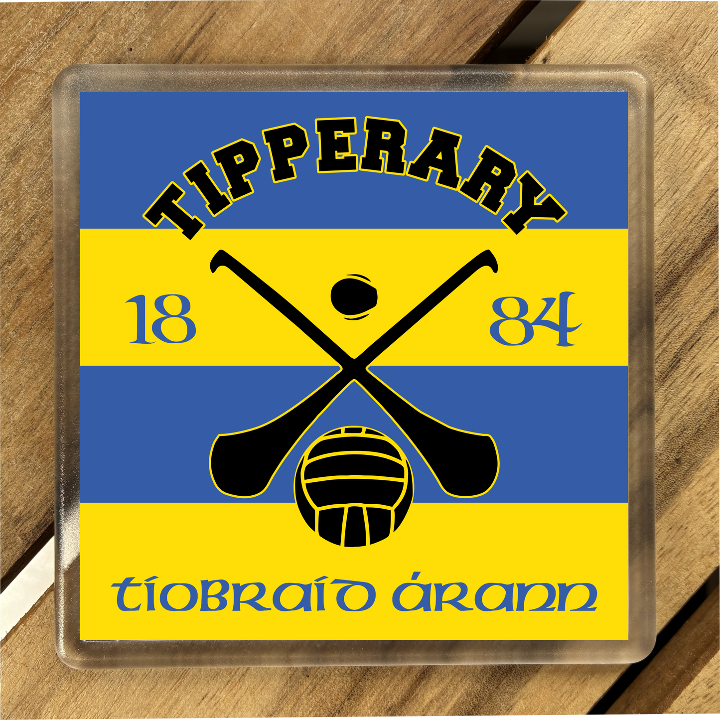 Gaelic Games (GAA) County Colours Plastic Coaster (single) - All Irish Counties Available. Hurling Camogie Gaelic Football Ladies Gaelic Football (Copy)