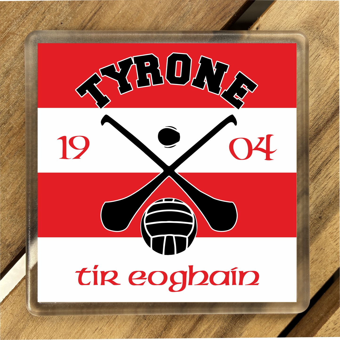 Gaelic Games (GAA) County Colours Plastic Coaster (single) - All Irish Counties Available. Hurling Camogie Gaelic Football Ladies Gaelic Football (Copy)