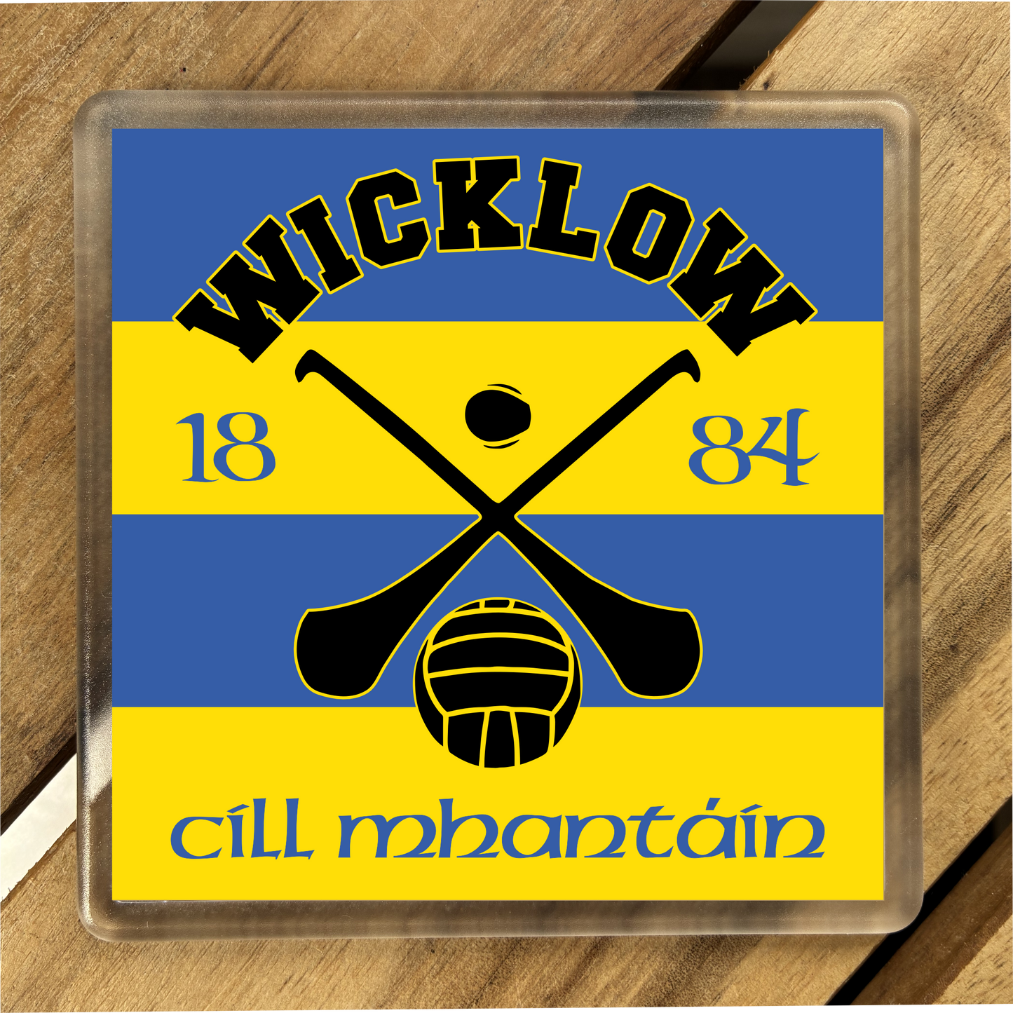 Gaelic Games (GAA) County Colours Plastic Coaster (single) - All Irish Counties Available. Hurling Camogie Gaelic Football Ladies Gaelic Football (Copy)