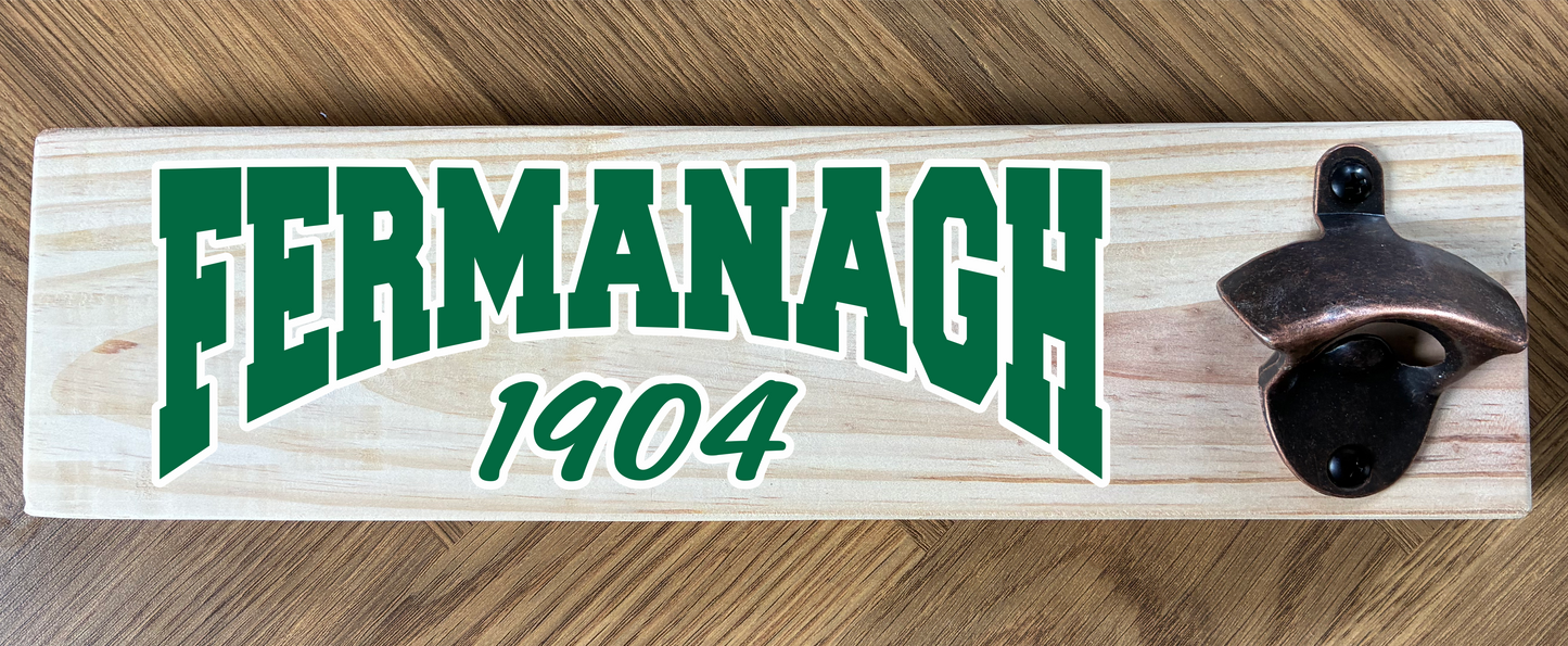 County/Club Wooden Wall Mounted Bottle Opener (made from reclaimed pallet wood) Gaelic Games