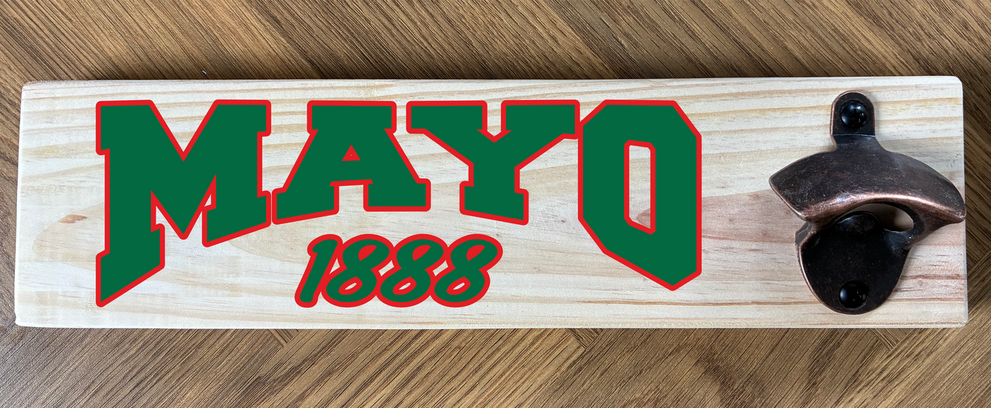 County/Club Wooden Wall Mounted Bottle Opener (made from reclaimed pallet wood) Gaelic Games