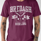 Bredagh, Co. Down, Crossed Hurls Hurling T-Shirt, Adult