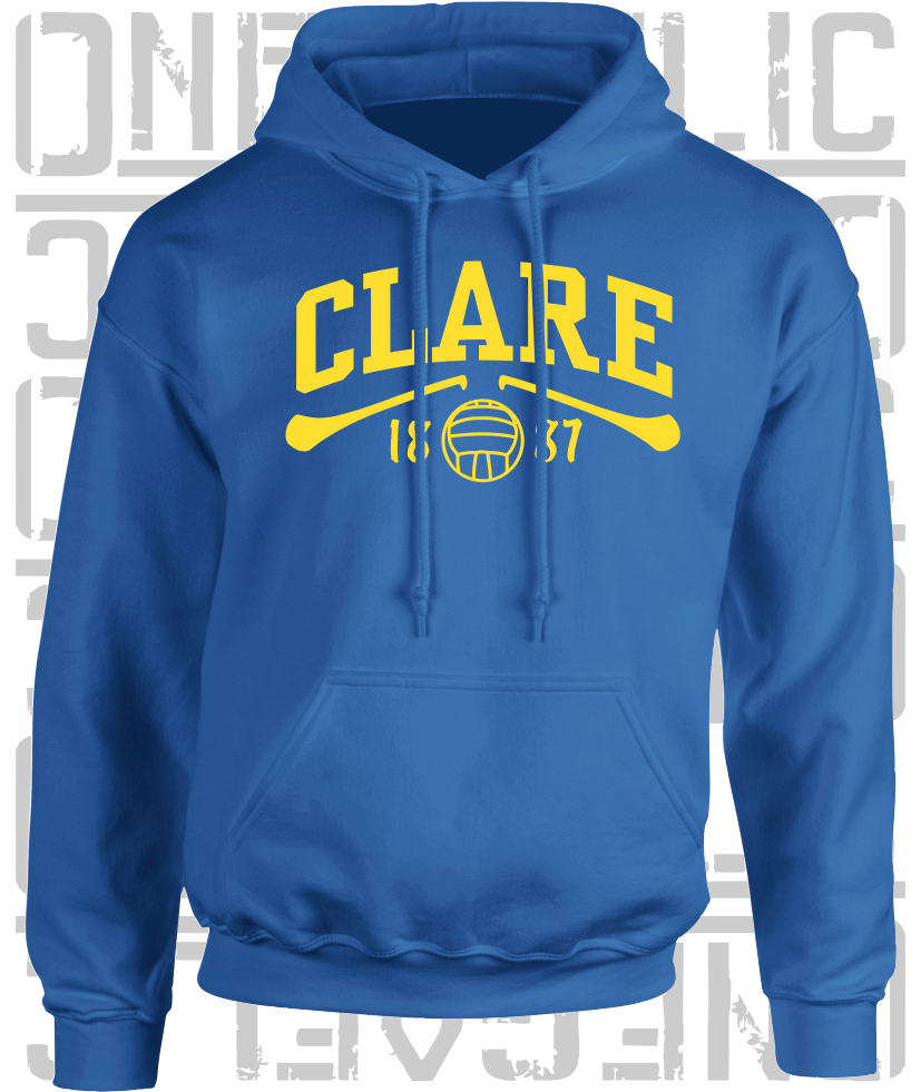 Clare Gaelic Games Hoodie - Adult - Hurling, Camogie, Football, Ladies Football